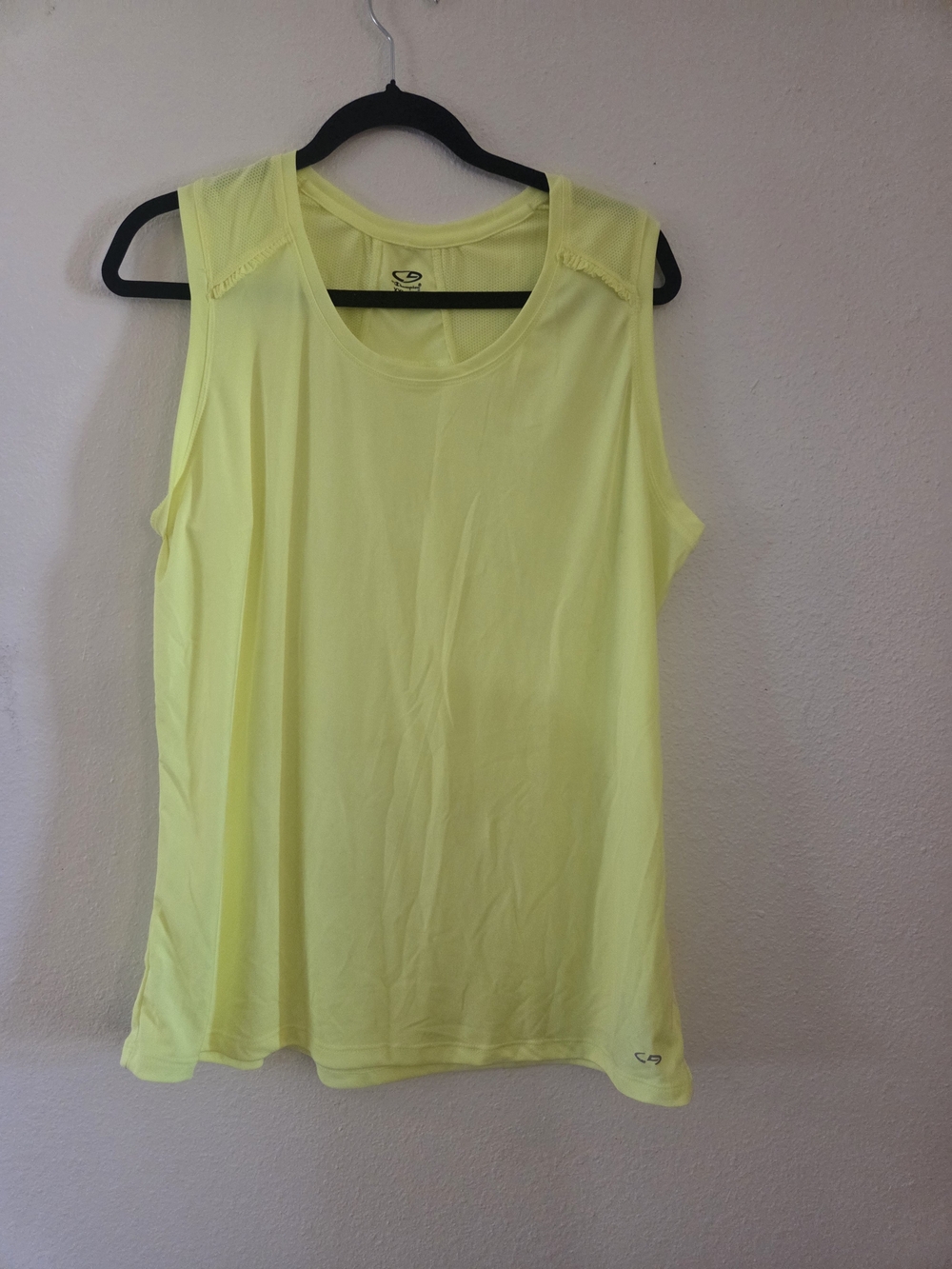 Champion Neon Yellow Women's Athletic Tank Top
